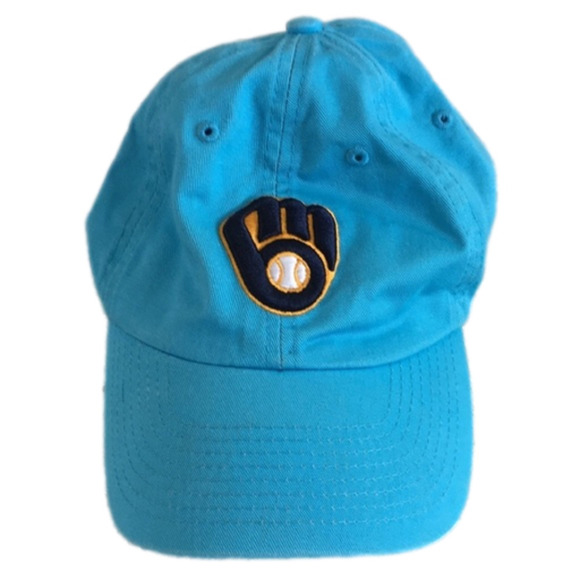 Fan Favorite Accessories - 𝅺MILWAUKEE Brewers Women’s Baseball Cap Turquoise